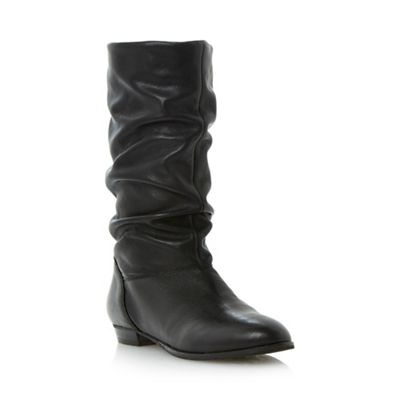 dune black slouch calf boot