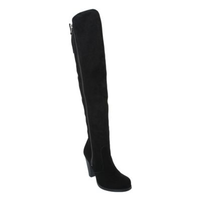 Black Side Zip Round Toe Boot