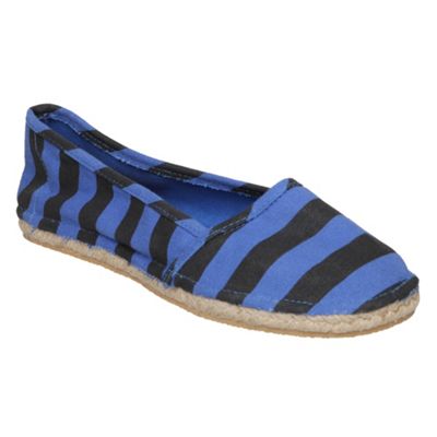 Blue Stripe Espadrille Canvas