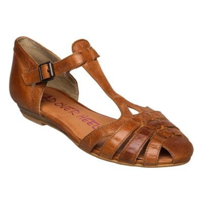 Off White Woven T-Bar Casual Sandal
