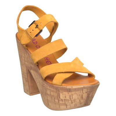 Mustard Demi Platform Cork Sandal