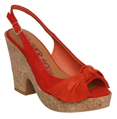 Coral Sling Back Bow Sandal