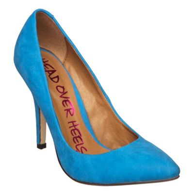 Blue Plain Pointed Court Shoe