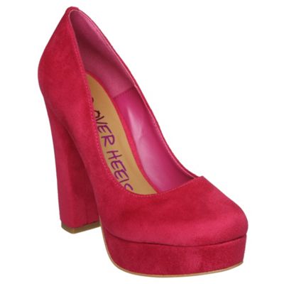 Fushcia Platform Court Shoe