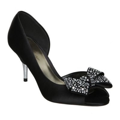 Black 'diamante' bow peep
