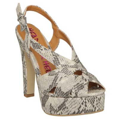 Natural Snakeskin High Platform Sandal