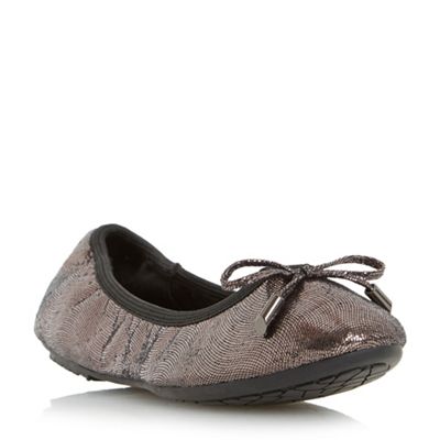 dune fold up ballerina shoes
