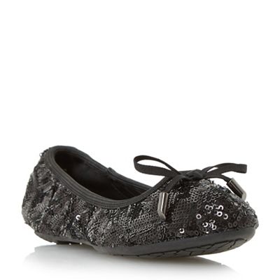 dune fold up ballerina shoes
