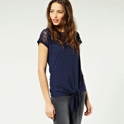 Lace Tie Front Top
