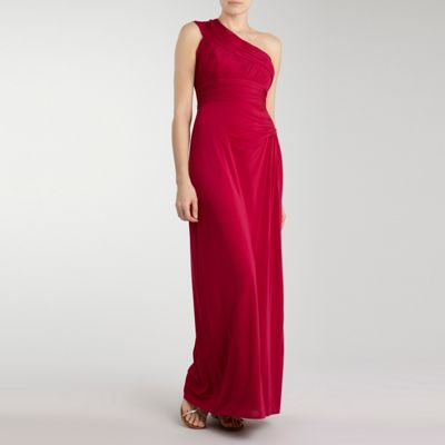 Coast Pink elita one shoulder maxi dress