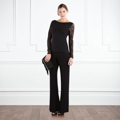 Black Corinne Jersey Top