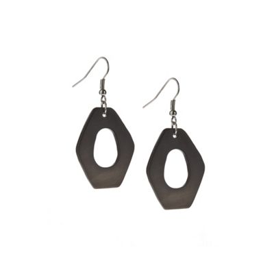 Irregular shell disc drop earring