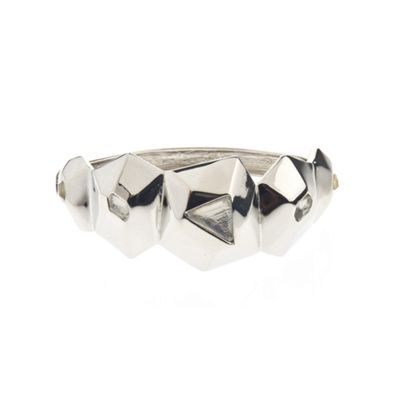 Angular faceted hinge bangle