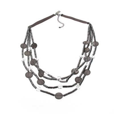 Metal tube shell disc ribbon choker