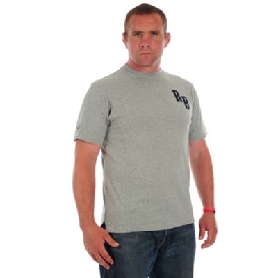 Grey applique RB Initial t-shirt
