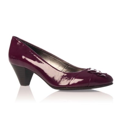 Red Ariel Mid Heel shoes