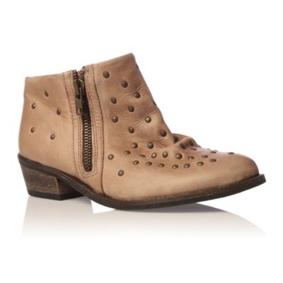 Camel Stud Ankle boots