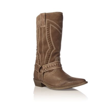 Taupe Whoop Calf boots