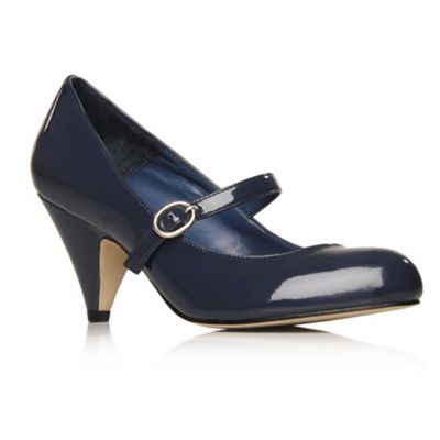 Navy Sophie Mid heel shoes