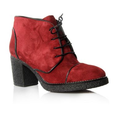 Red Splice Ankle boots