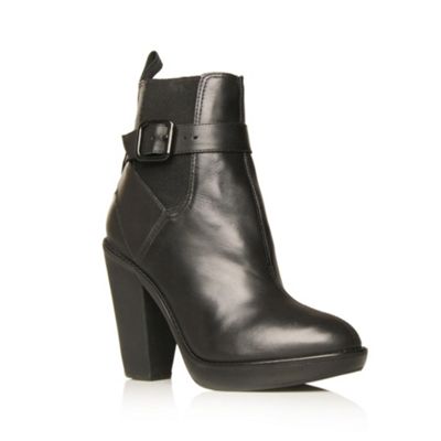 Black Stutter Ankle Boots