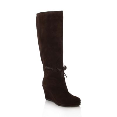 Brown Wigmore Drawstring Knee high boots