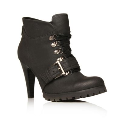 Black Violet Ankle Boots