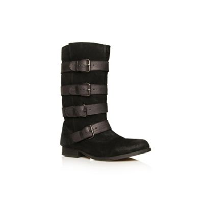 Black Flippant Calf Boots