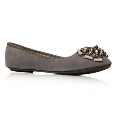 Grey Lolita Flat shoes