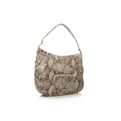 Beige Goldengirl Hobo Hand Held Bags
