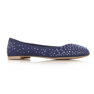 Blue Lindy Flat Shoes