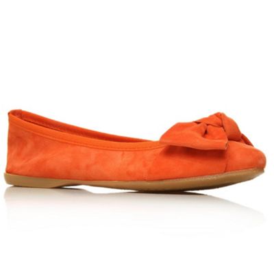 Orange Lux Flat Shoes