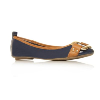 Navy Lana Flat shoes