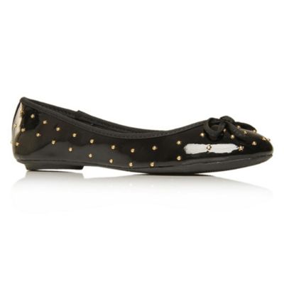 Black Leanne Flat Shoes