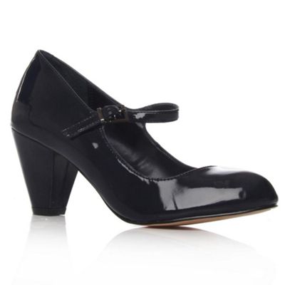 Navy Ant Mid Heel Shoes