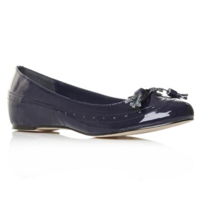 Navy Alice Flat Shoes
