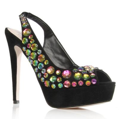 Black Poser High Heel Shoes