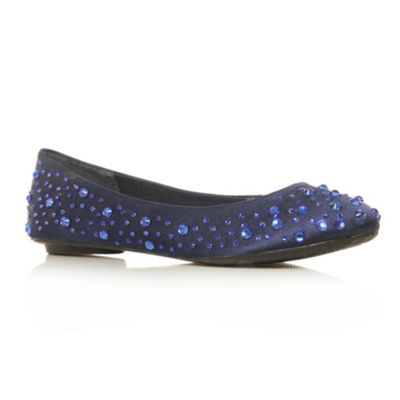 Blue Hilly Flat Shoes