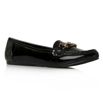 Black Leopold Flat Shoes