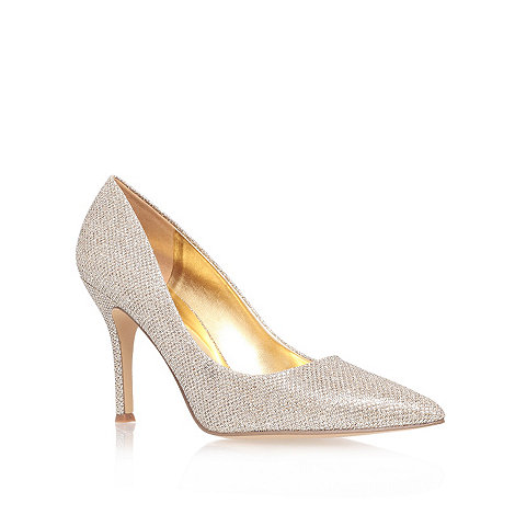Nine West Gold 'flax22' mid heel court shoes- at Debenhams
