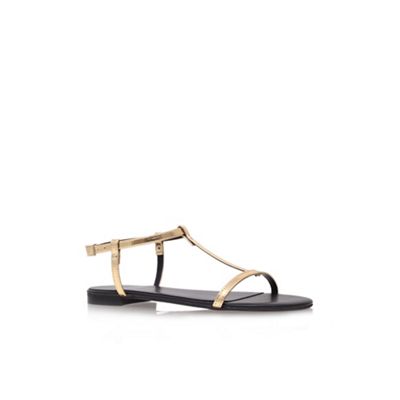 Debenhams Clarks Black Leather Perri Island Flat Slip On Sandal - . -