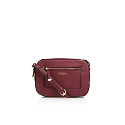 carvela red clutch bag