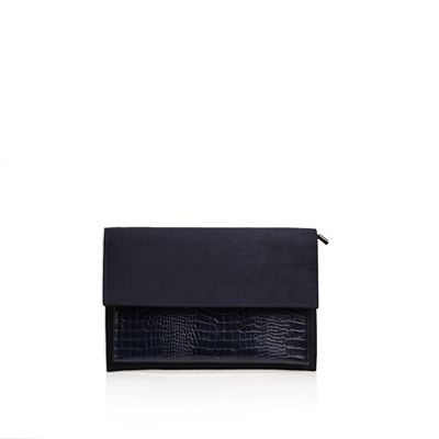 carvela blue clutch bag