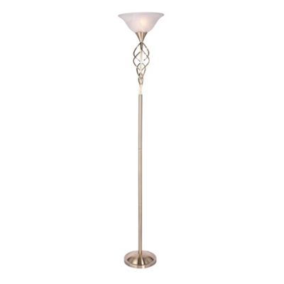 Litecraft Antique Brass Spiral Floor Lamp