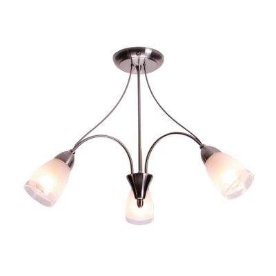 Litecraft Satin Chrome Derwent 3 Light Ceiling Light