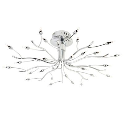 Polished Chrome Twiggy 30 Lamp Ceiling Light