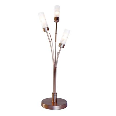 Bamboo 3 Light Antique Brass Table Lamp