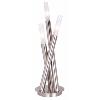 Aluminium Tubular 3 Light Table Lamp