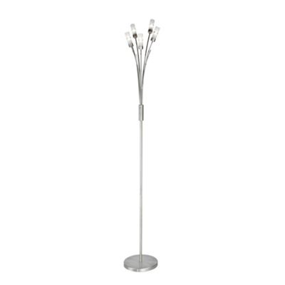 Satin Nickel Bamboo 5 Light Floor Lamp