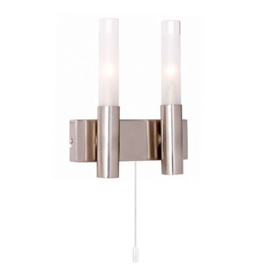 Litecraft Aluminium Tubular 2 Light Wall Light